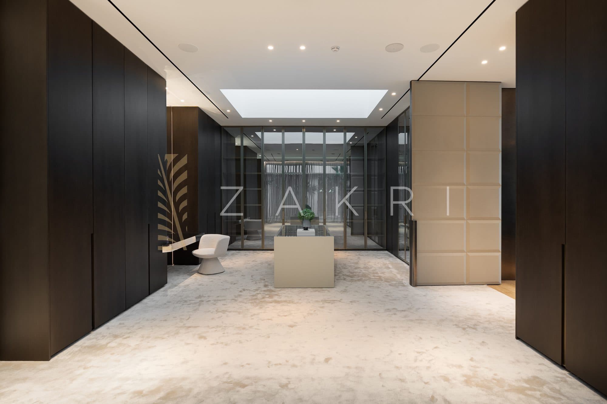 The entrance lobby and joinery